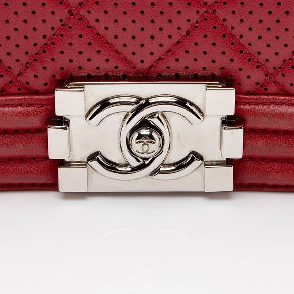 Chanel Perforated Lambskin New Medium Boy Bag - Picture 9 of 15